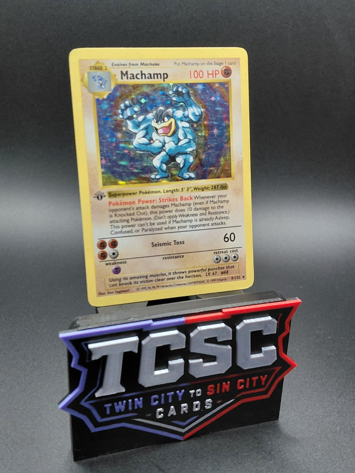 1st Edition Shadowless Base Set Machamp Holo (Shadowless)