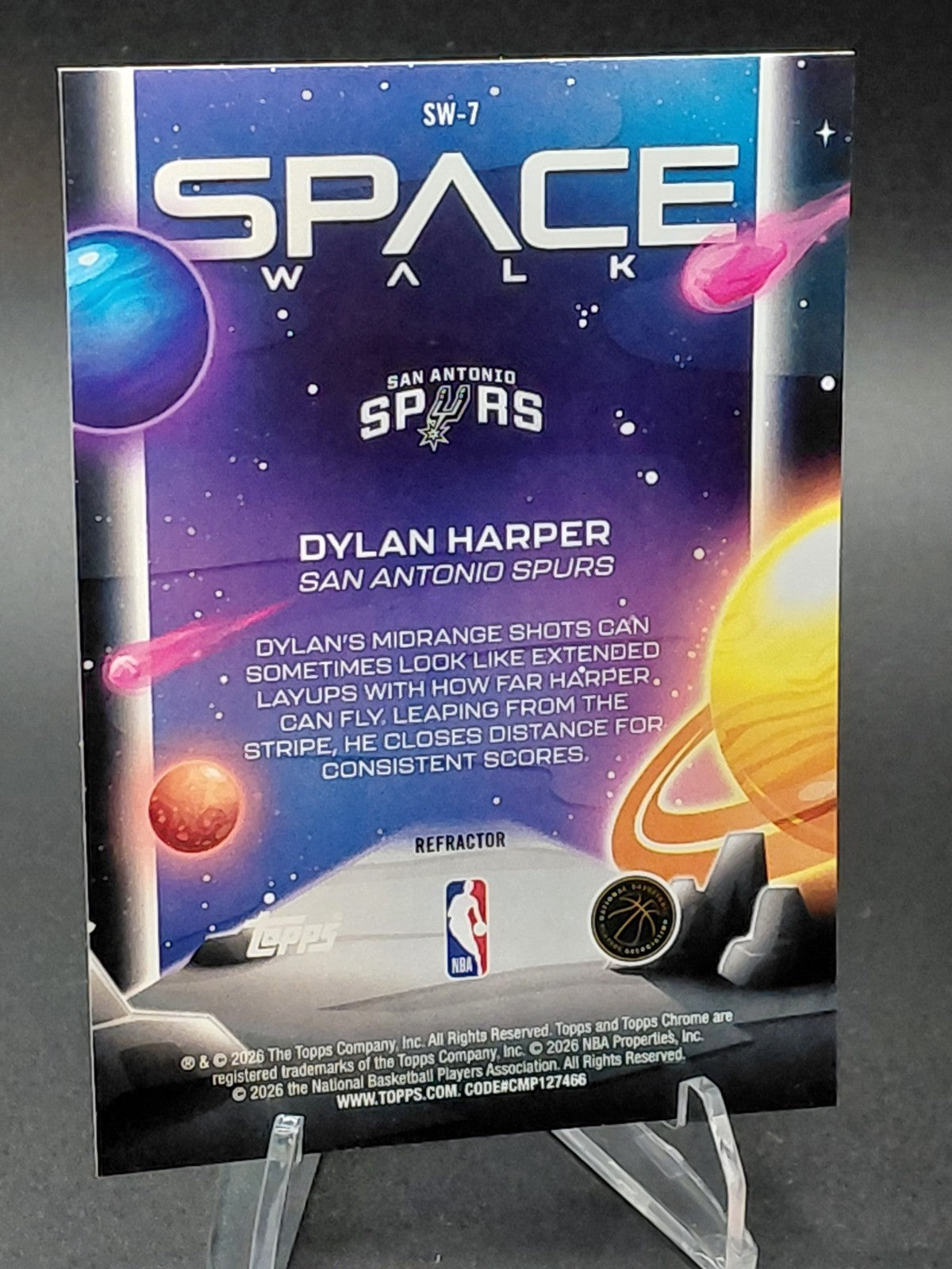 2025-26 Topps Cosmic Basketball Space Walk Dylan Harper #SW-7 (RC)