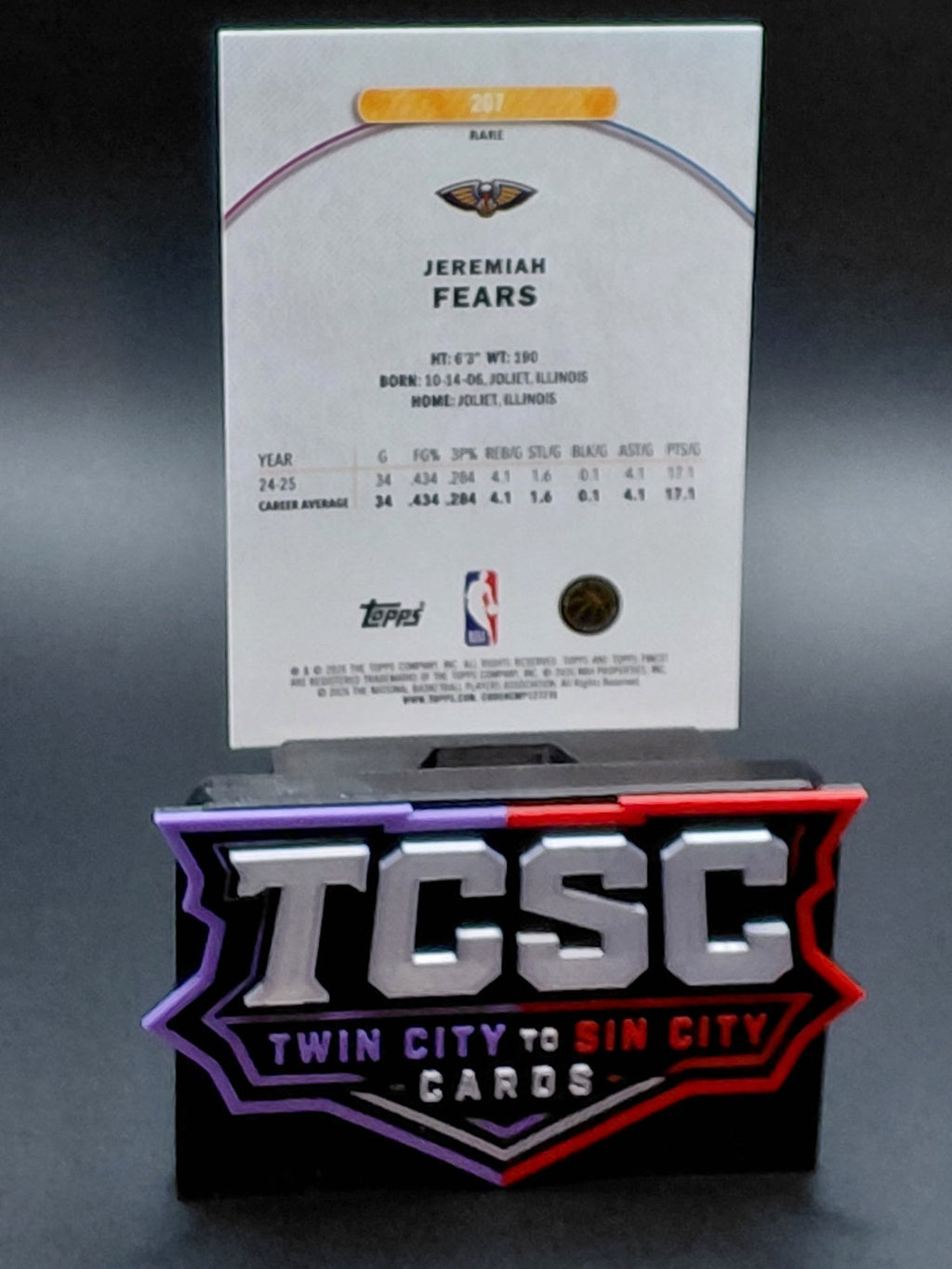 JEREMIAH FEARS 2025 TOPPS FINEST CELTICS #207 PURPLE GEOMETRIC /75 RARE
