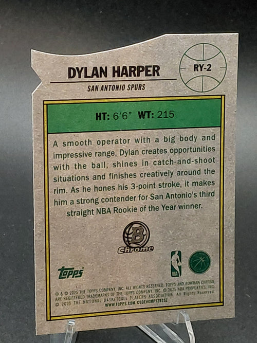 2025 Bowman Chrome Dylan Harper Rookie of the Year Favorites RC Spurs RY-2
