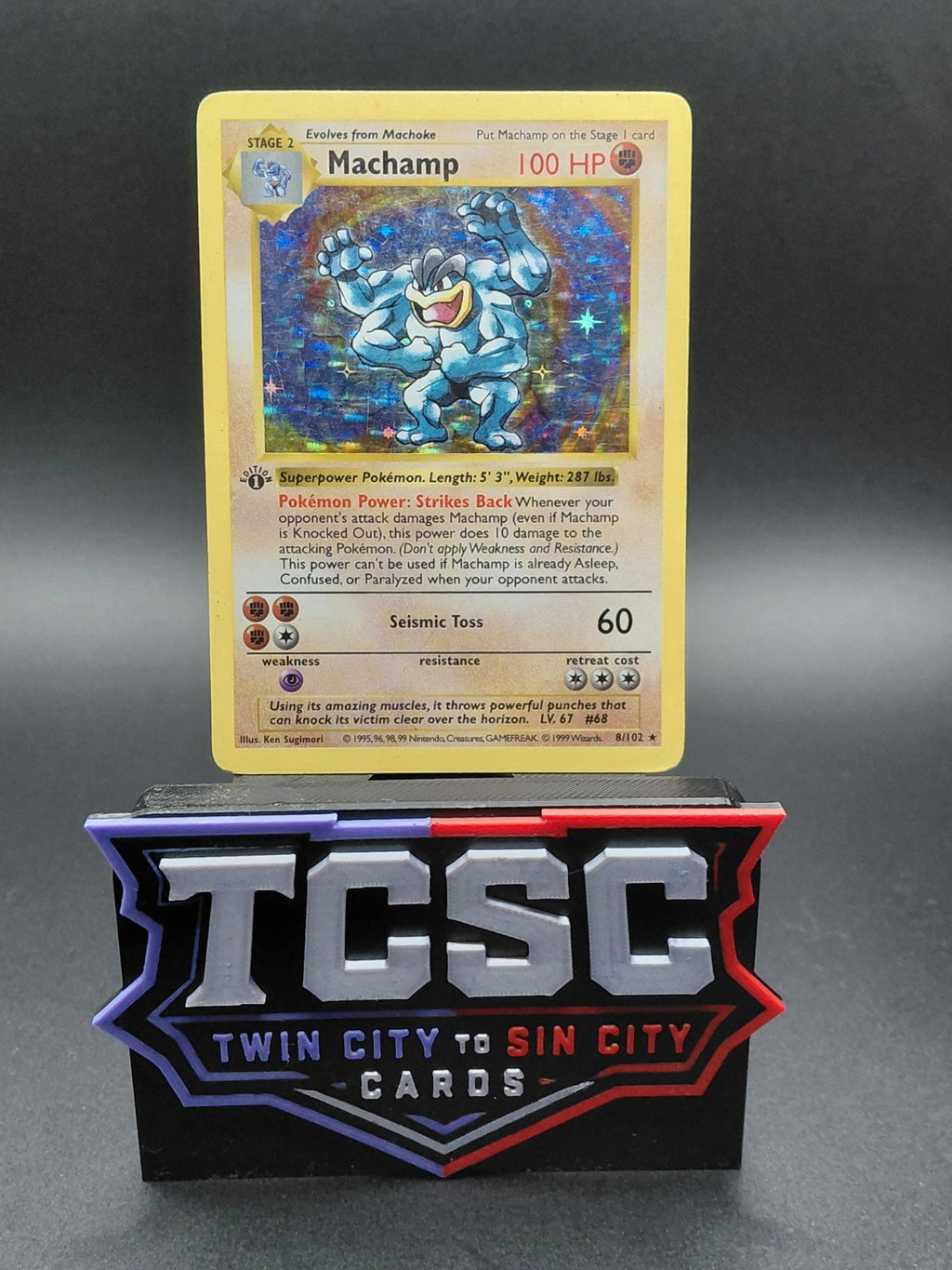 1st Edition Shadowless Base Set Machamp Holo (Shadowless)