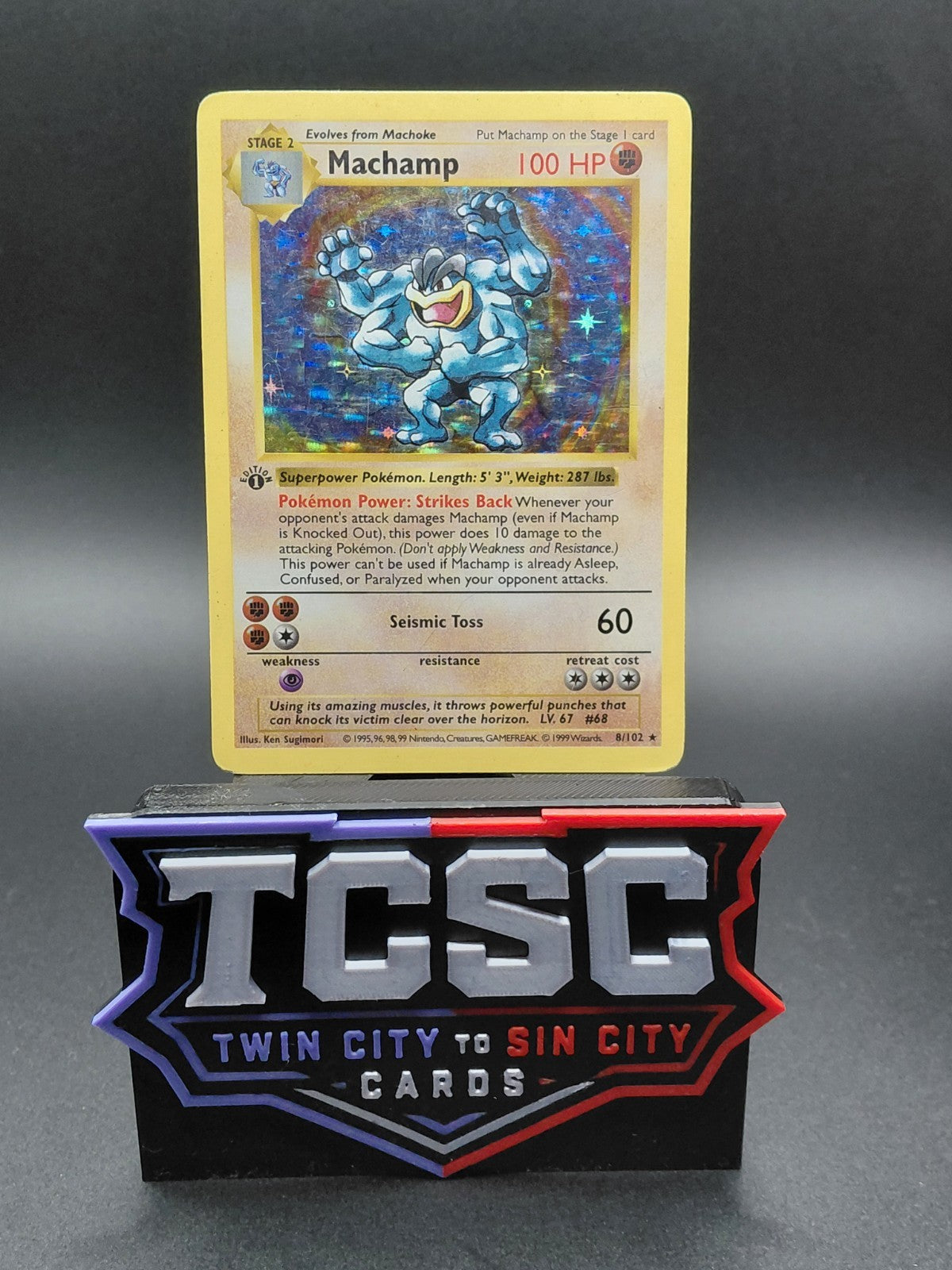 1st Edition Shadowless Base Set Machamp Holo (Shadowless)
