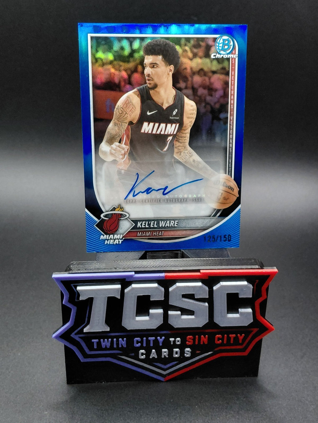 2025-26 Bowman - Chrome Autographs Kel'el Ware #BCA-KW Blue Refractor /150 (AU)
