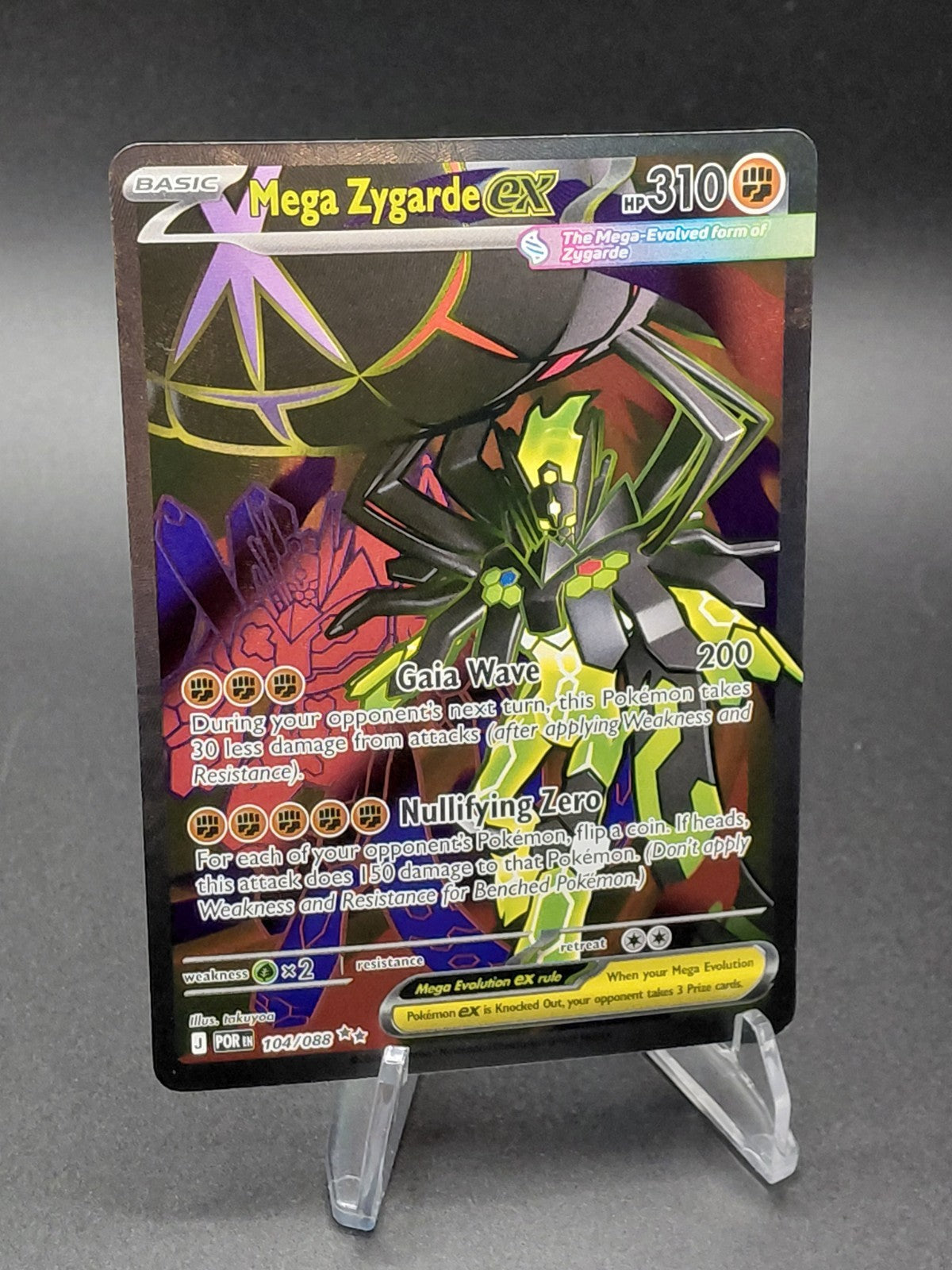 Mega Zygarde ex 104/088 Ultra Rare Pokémon Card NM Full Art