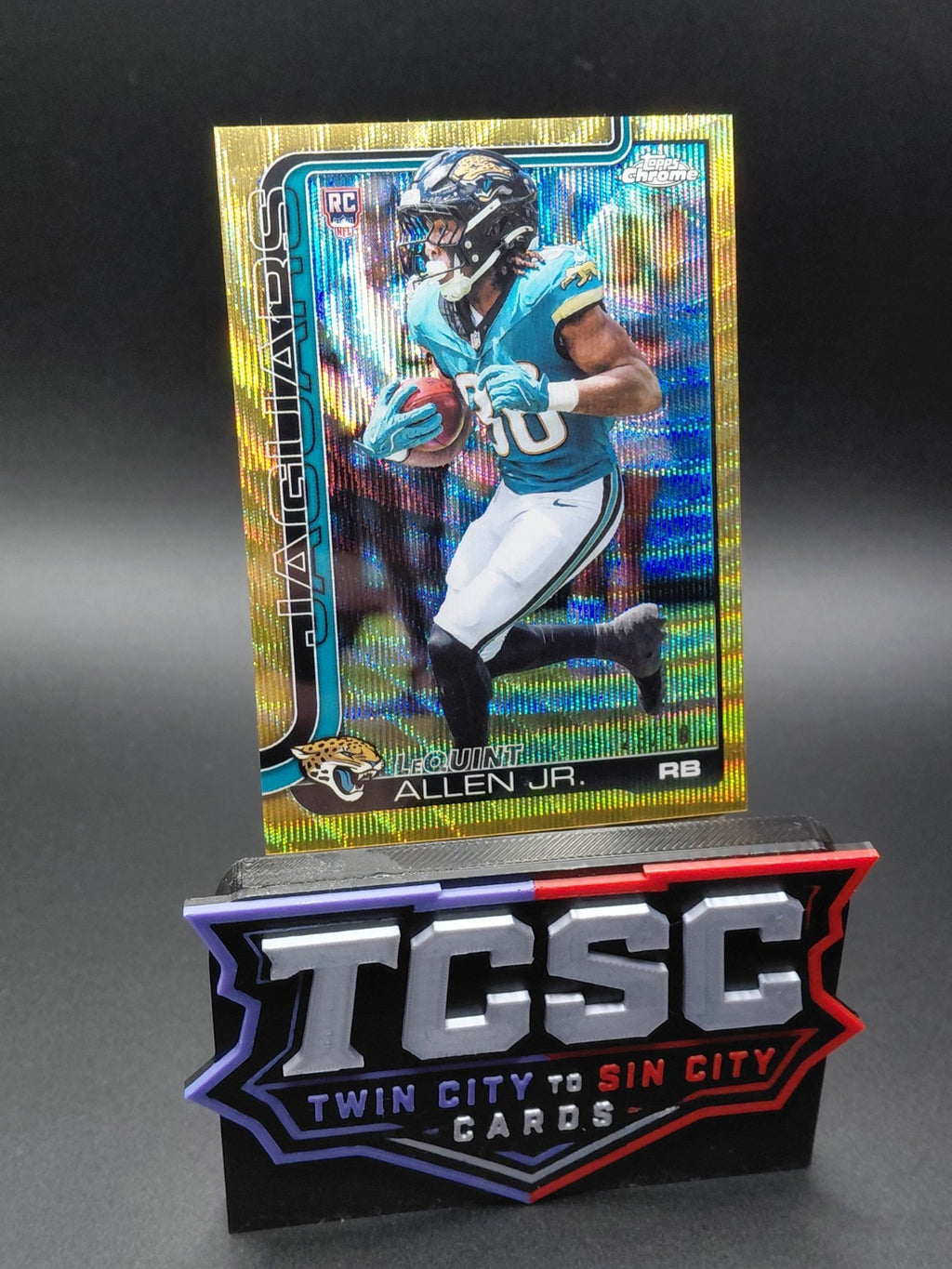 2025 Topps Chrome - Rookies LeQuint Allen #384 Gold Refractor /50 (RC)