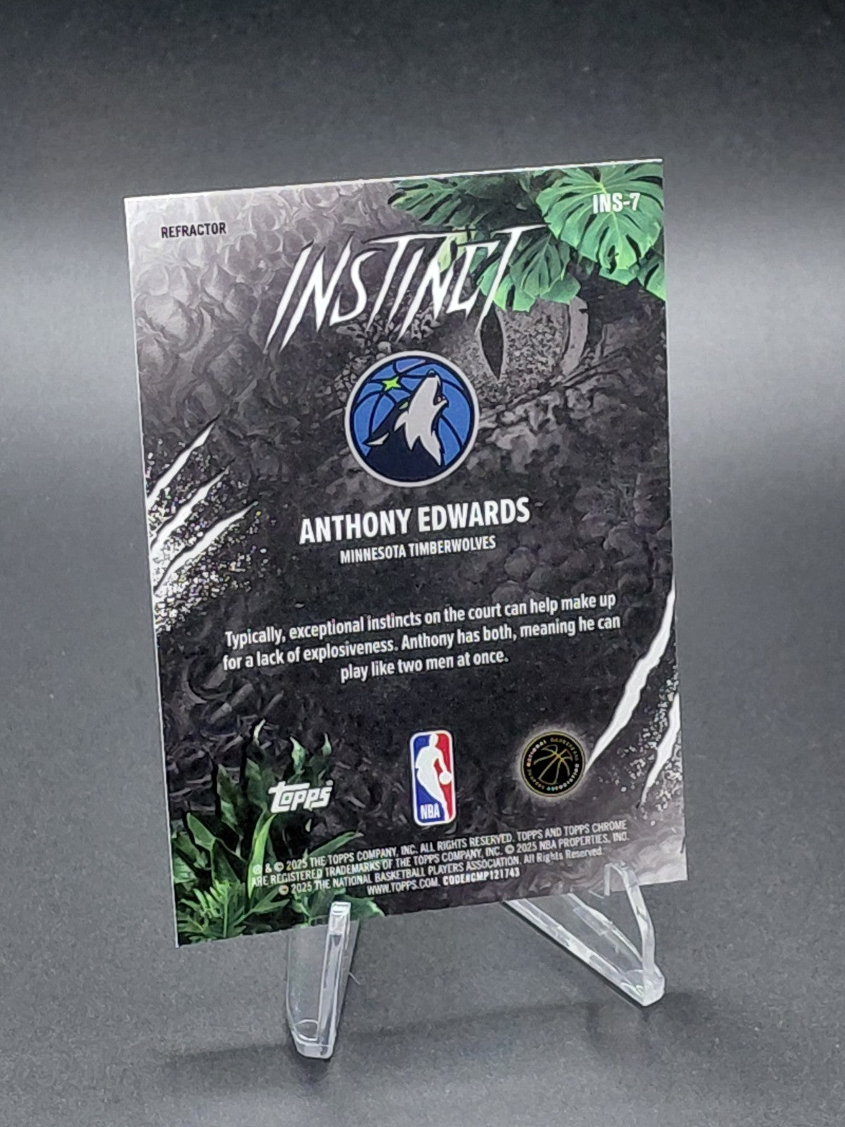 2025-26 Topps Chrome - Instinct Anthony Edwards #INS-7
