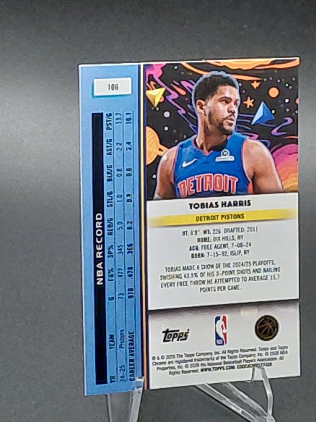 2025-26 Topps Cosmic Chrome - Tobias Harris #106 Aqua Equinox Refractor /199