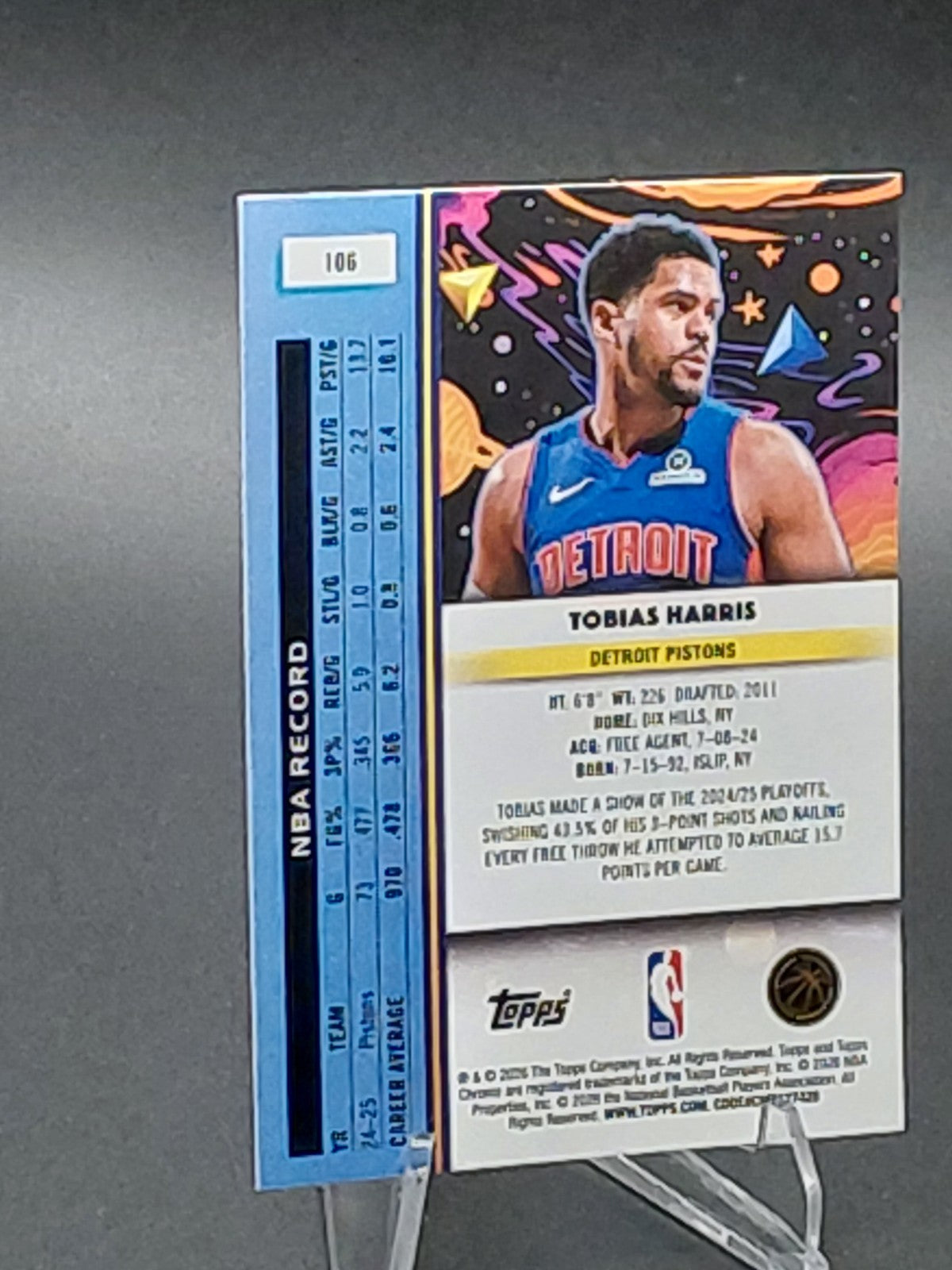 2025-26 Topps Cosmic Chrome - Tobias Harris #106 Aqua Equinox Refractor /199
