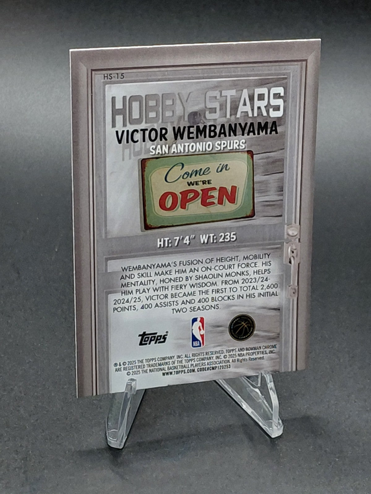 2025-26 Bowman - Hobby Stars Victor Wembanyama #HS-15