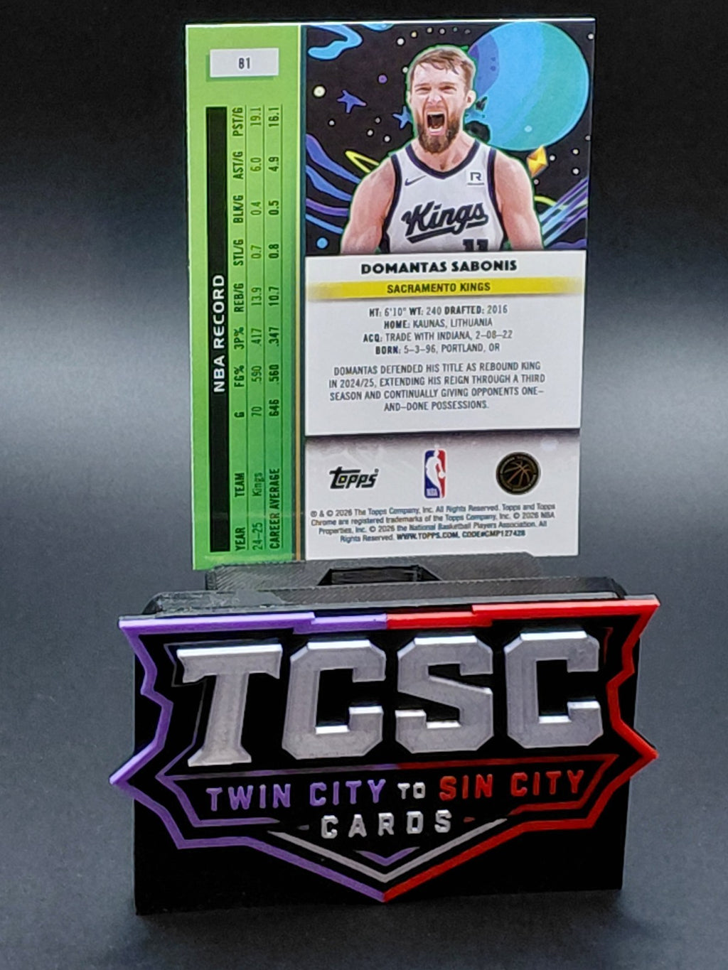 2025-26 Topps Cosmic Chrome - Domantas Sabonis #81 Aqua Equinox Refractor /199