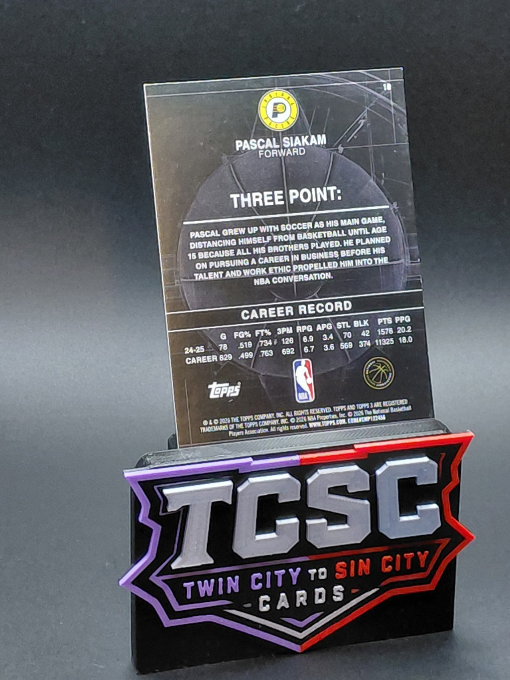 2025-26 Topps Three - Pascal Siakam #18 Bronze /25