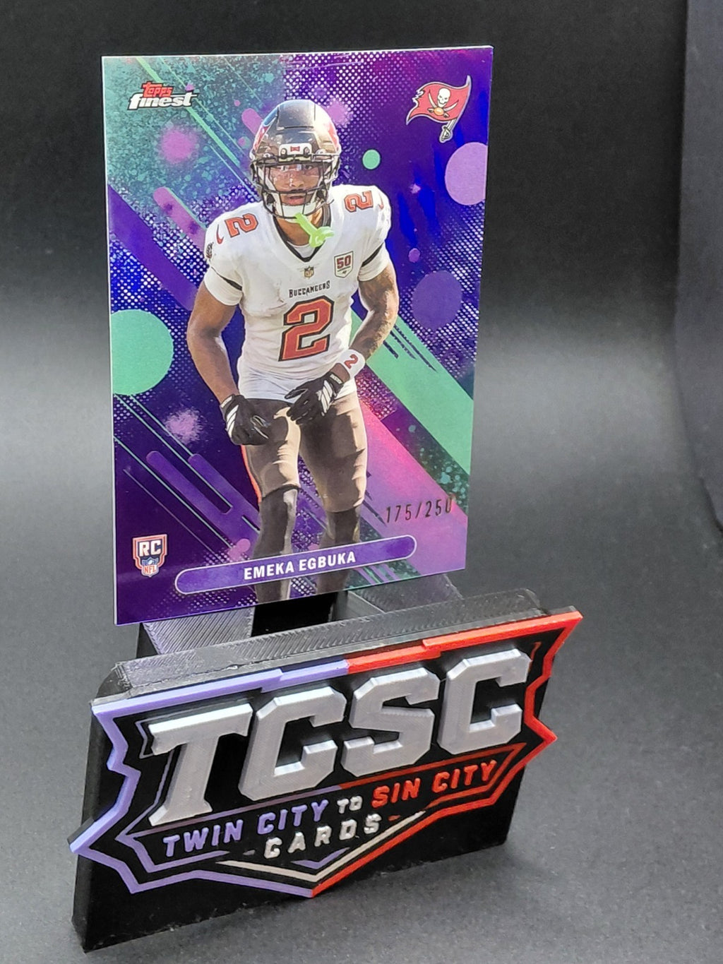 2025 Topps Finest - Common Emeka Egbuka #24 Purple Refractor /250 (RC)