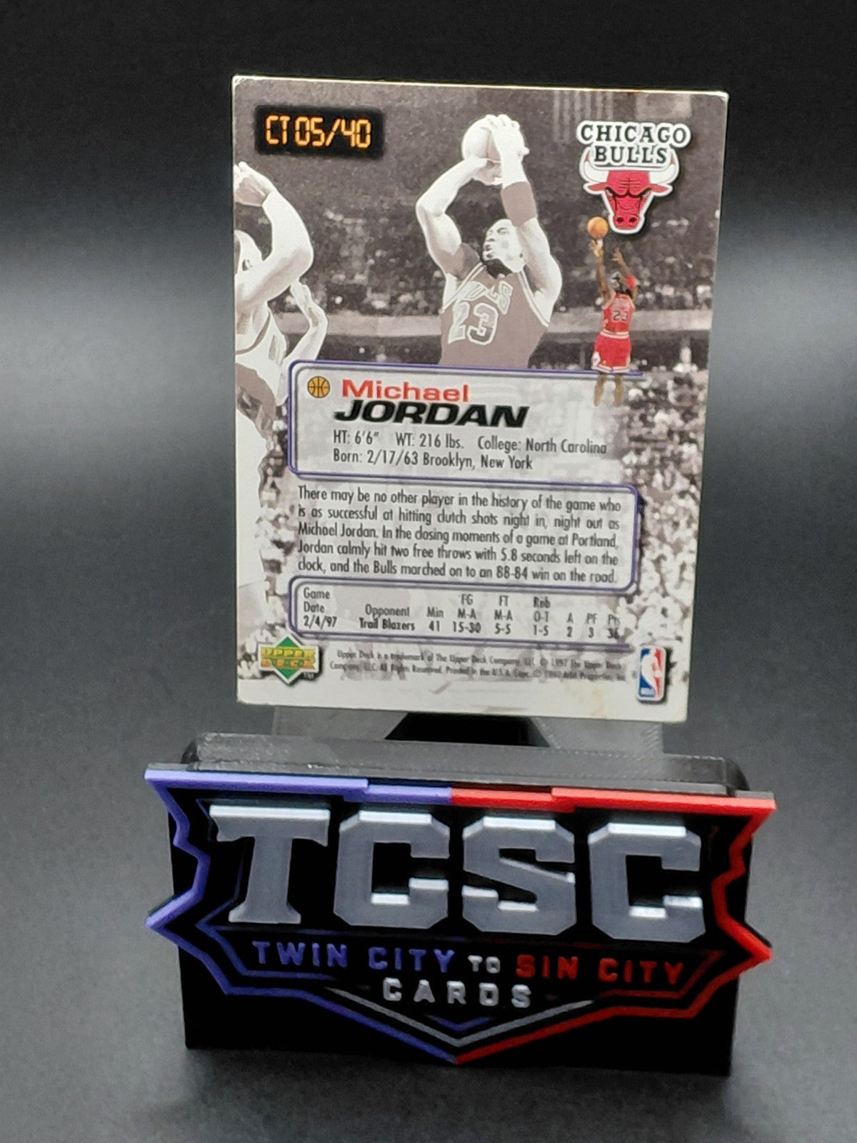 1997-98 Upper Deck Nestle Slam Dunk - Crunch Time Michael Jordan #CT 05