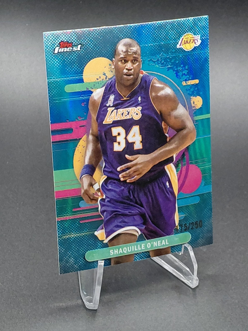 2025-26 Topps Finest Shaquille O’Neal Aqua Refractor /250 Lakers