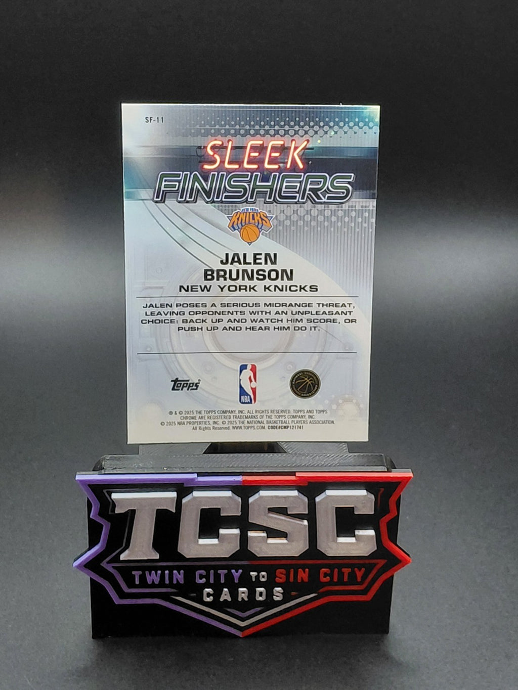 2025-26 Topps Chrome - Sleek Finishers Jalen Brunson #SF-11