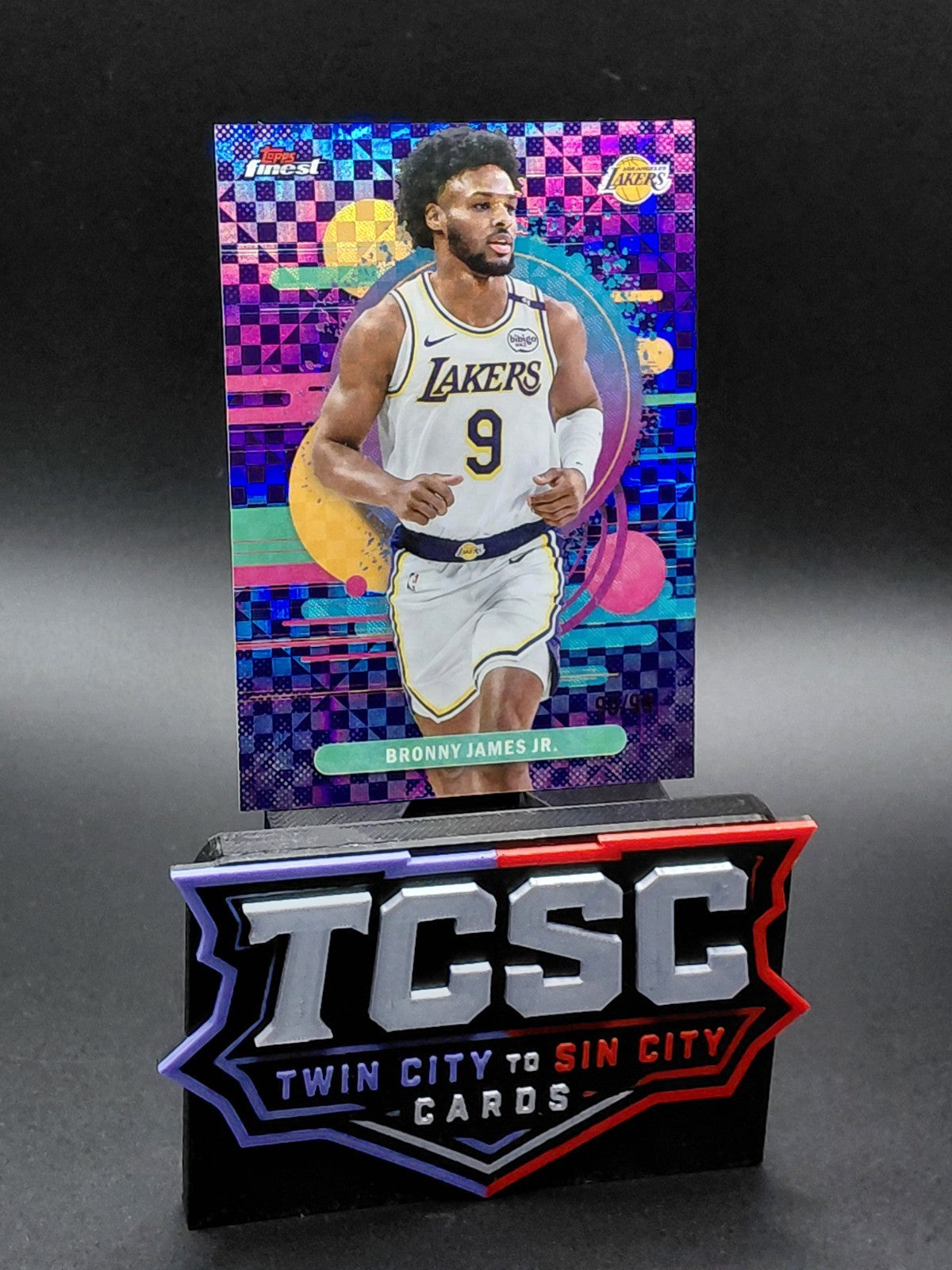 2025-26 Topps Finest - Uncommon Bronny James #166 Purple X-Fractor /99