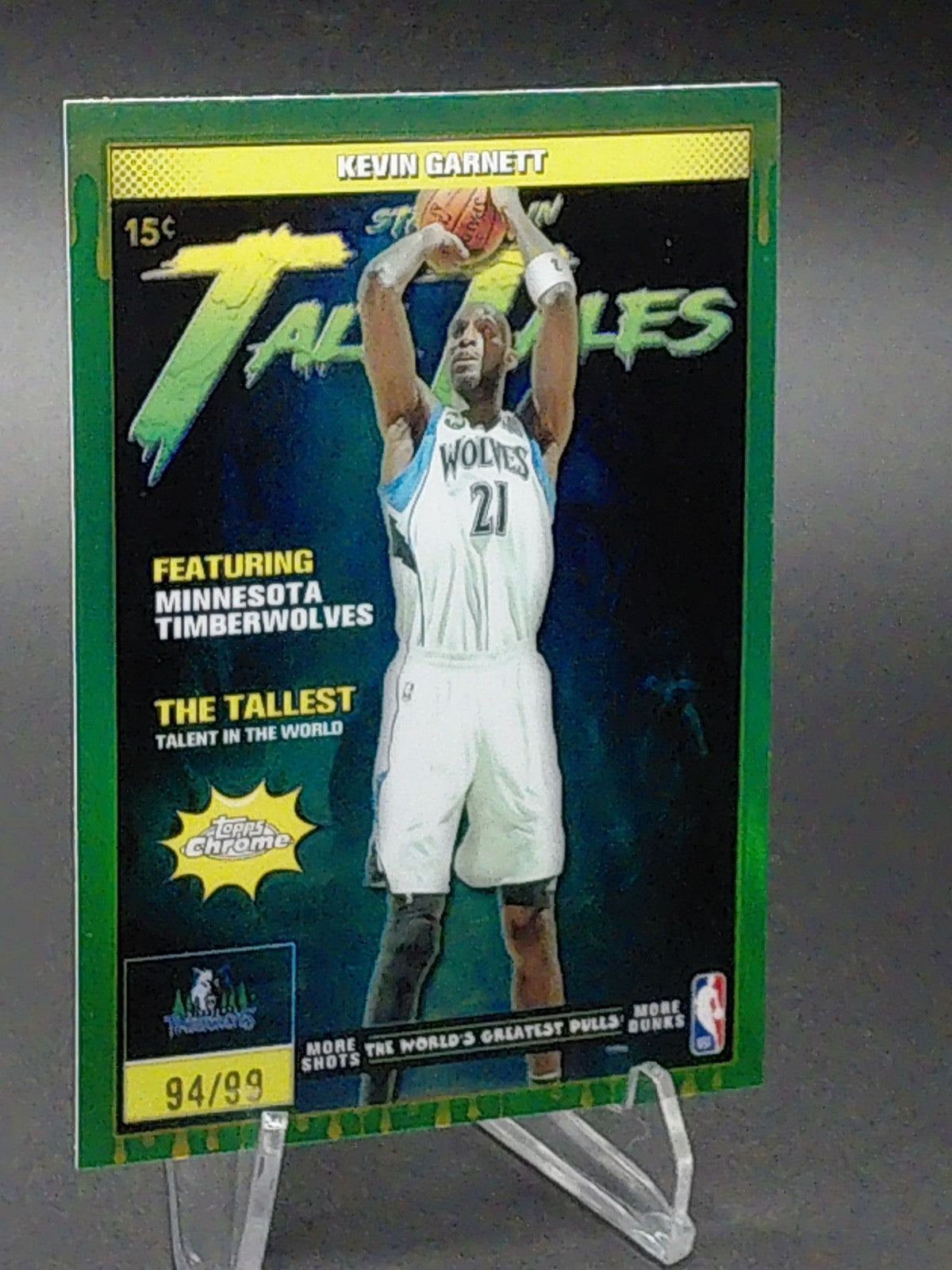 2025-26 Topps Chrome Kevin Garnett Tall Tales Green Refractor /99
