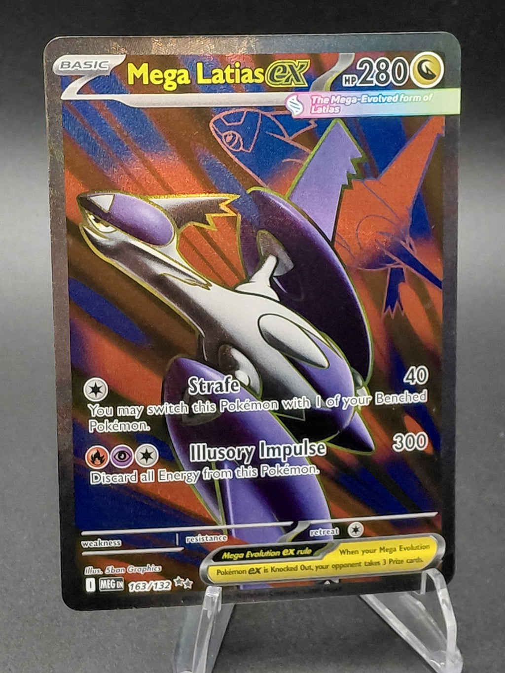Pokémon TCG Mega Latias EX 163/132 Me01 Mega Evolution Holo Full Art 280 HP