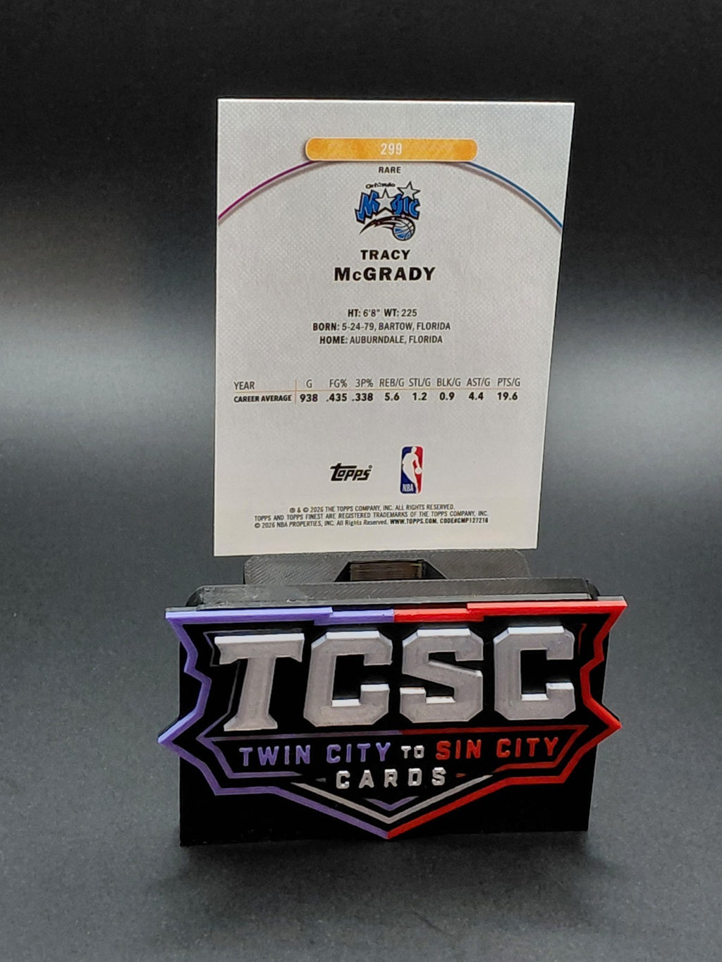 2025-26 Topps Finest - Rare Tracy McGrady #299 Purple X-Fractor /75
