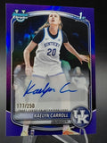 2025-26 Bowman - Chrome Prospect Autographs Kaelyn Carroll #CPA-KC Purple...