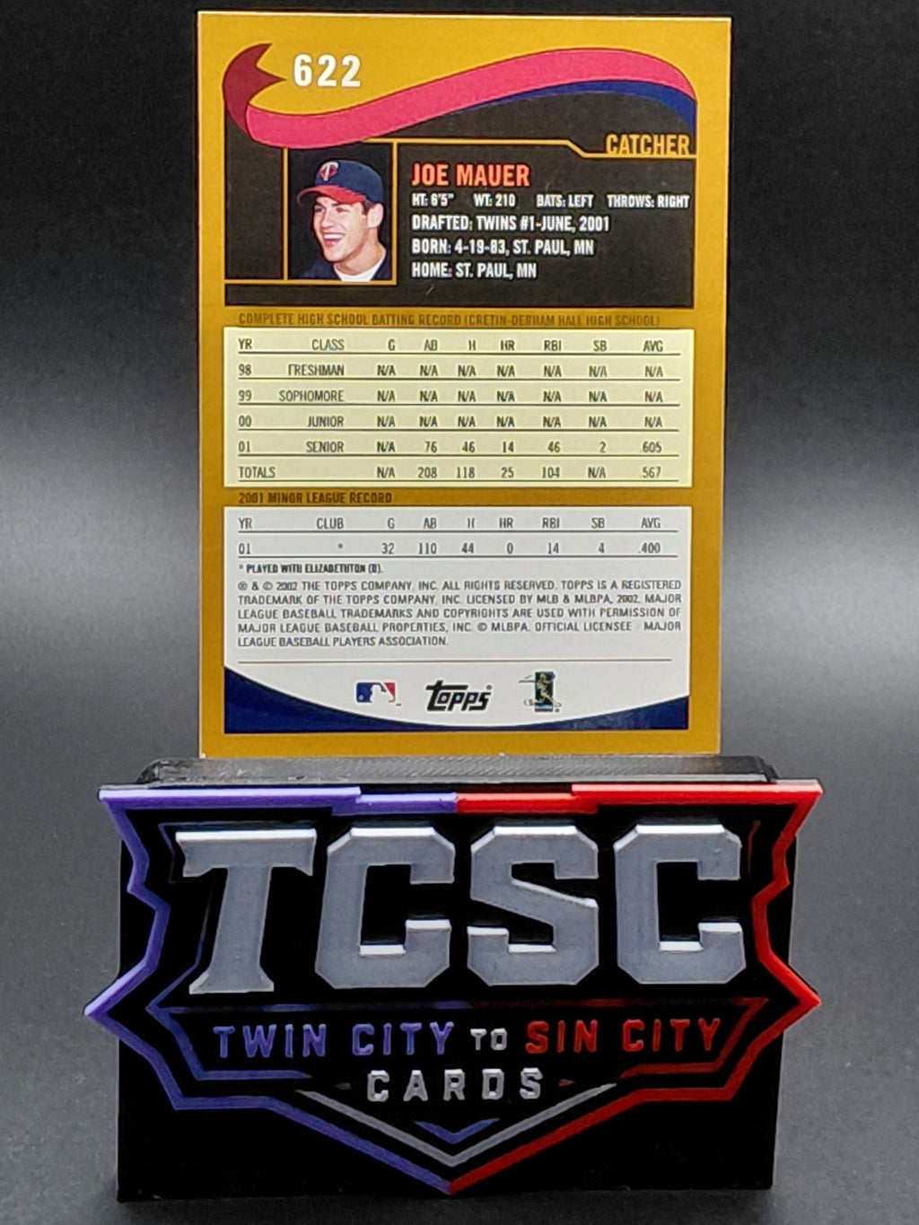 2002 Topps - Draft Picks Joe Mauer #622 (RC)