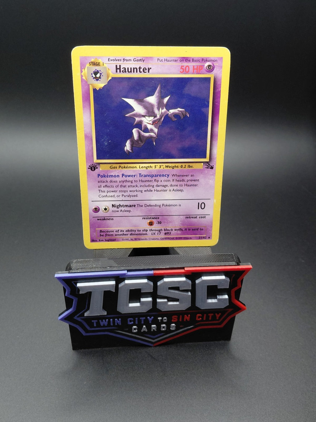 Haunter 21/62 Fossil 1st Edition