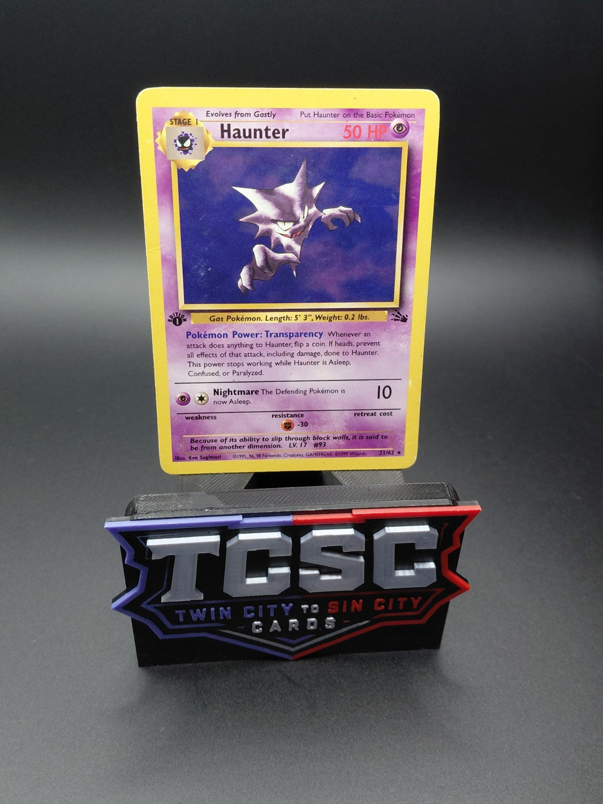 Haunter 21/62 Fossil 1st Edition