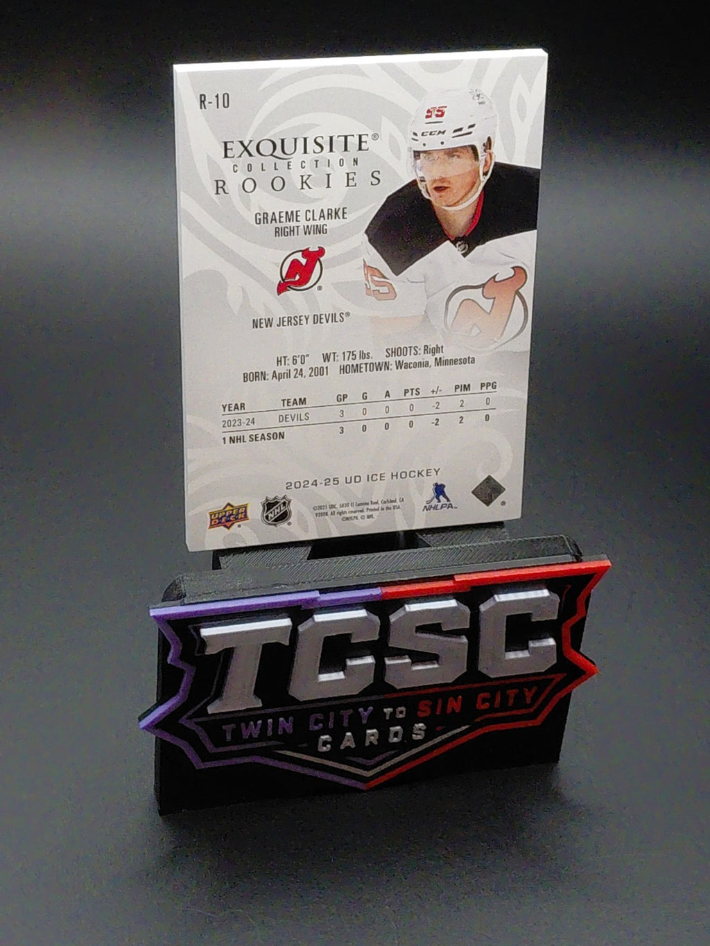 2024-25 Upper Deck ICE - Exquisite Collection Rookies Graeme Clarke #R-10 /199