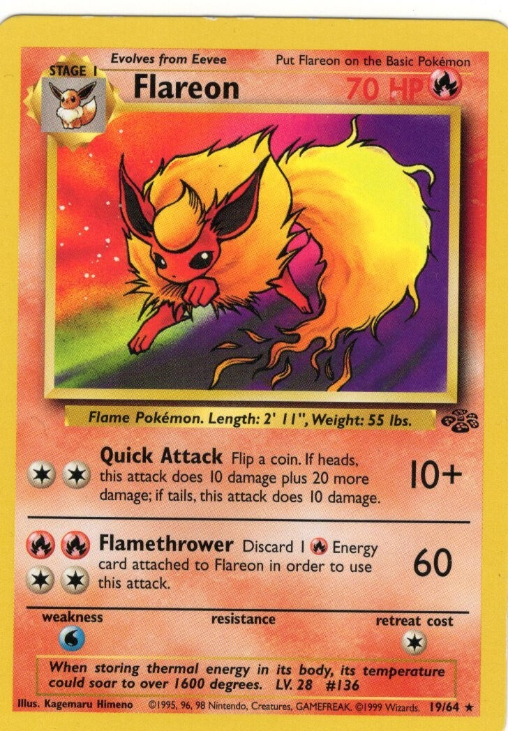Flareon 19/64 1st Edition Jungle